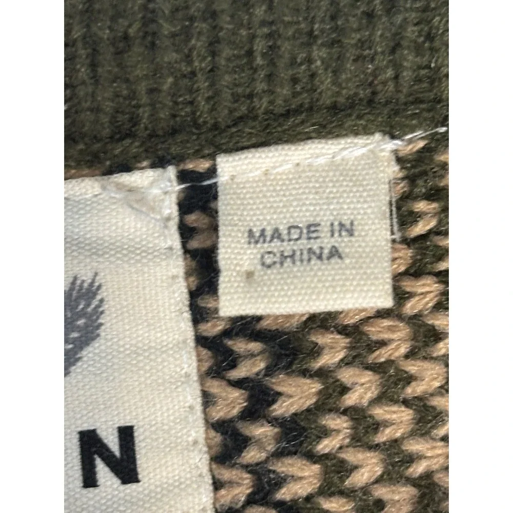 Cotton‎ & Rye Outfitters Womens Southwestern Fringe Sweater Olive Green Small - Picture 6 of 9